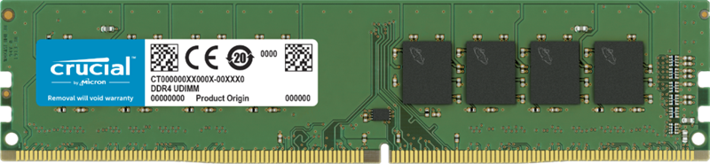 Crucial by Micron  DDR4  16GB 3200MHz UDIMM (PC4-25600) CL22 1.2V, 1 Year Warrаnty OEM (следы установки)