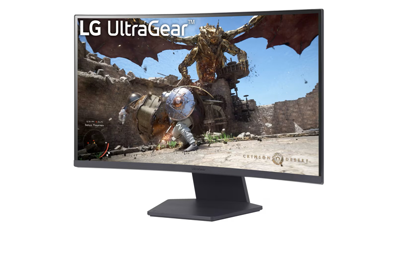 27 " LG 27GS60QC-B, VA, 2560x1440, 1ms , 300cd, 180Hz, HDMIx2+DP, Curved 1000R black, Ex