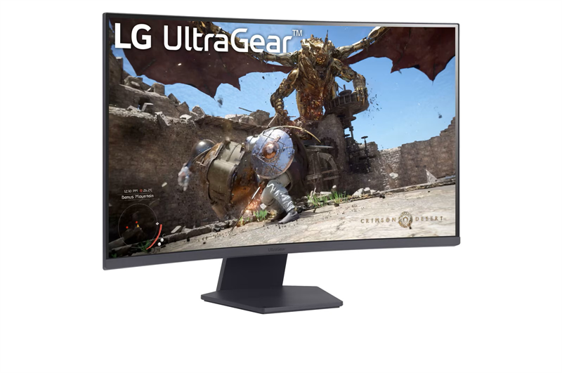 31,5" LG 32GS60QC-B, VA, 2560x1440, 1ms, 300cd, 180Hz, HDMIx2+DP, Curved 1000R, black, Ex