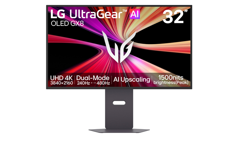 31,5" LG 32GX870B-B, OLED, 3840x2160, 0,03ms, 335cd, 240Hz, HDMIx2+DP+USB-C+ USB Hub+SPK 7W, HAS Pivot Swivel, black, Ex