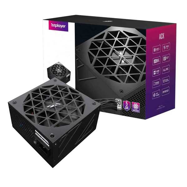 1STPLAYER ACK STANDARD 550W Black / ATX 2.4, APFC, 80 PLUS Standard, Double Forward, Teapo main cap, 140mm fan, non-modular / HA-550AC1