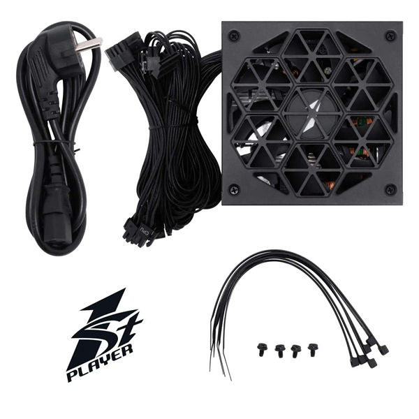 1STPLAYER ACK STANDARD 550W Black / ATX 2.4, APFC, 80 PLUS Standard, Double Forward, Teapo main cap, 140mm fan, non-modular / HA-550AC1