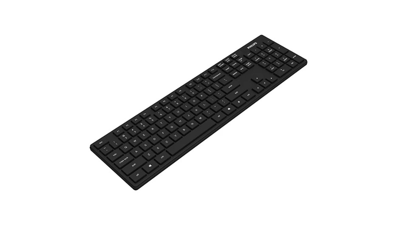 Philips Беспроводная Клавиатура SPK6103, 2,4 GHz 104 клав, русская заводская раскладка, бесшумная, чёрный (после тестирования) арт. SPK6103B/60-AFTER_DEMO