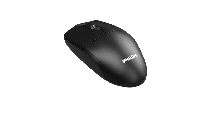 Philips Беспроводная Мышь SPK7347 2,4 GHz , 3 кноп., 1600dpi, Чёрный (после тестирования) арт. SPK7347B/60-AFTER_DEMO