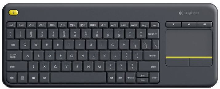 Logitech Wireless Keyboard K400 Plus, Black, CN, Rus/Eng [920-007173/920-007147]