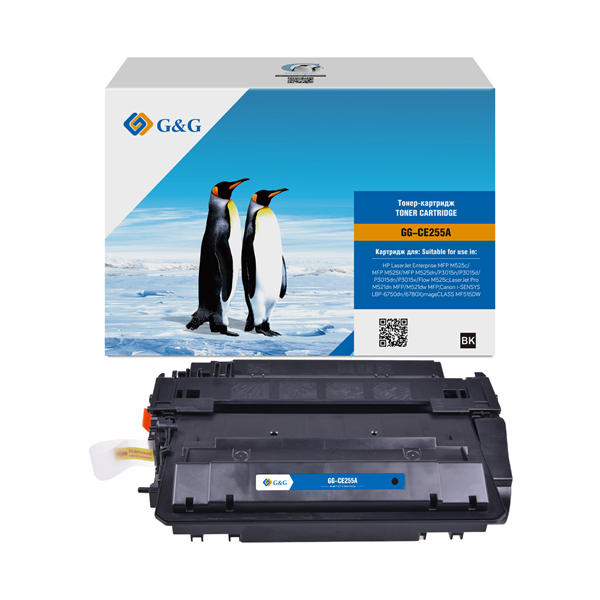 G&G GG-CE255A черный (6000стр.) для HP LJ Enterprise MFP M525c/P3015n/LJ Pro M521dn MFP/M521dw MFP (незначительное повреждение коробки) арт. GG-CE255A-NC1