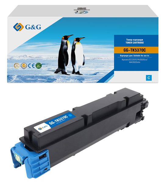 G&G GG-TK5370C TK-5370C голубой (5000стр.) для Kyocera ECOSYS PA3500cx/MA3500cifx (незначительное повреждение коробки) арт. GG-TK5370C-NC1