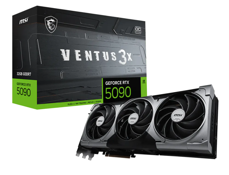 MSI RTX 5090 32G VENTUS 3X OC//RTX 5090, HDMI, DP*3, 32G , D7