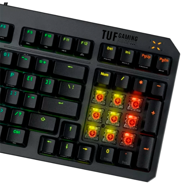 ASUS RA07 TUF Gaming K3 Gen II, Wired, 95%, Mechanical, ABS, RGB Lighting, Black (незначительное повреждение коробки) арт. 90MP0390-BKRA01-NC1