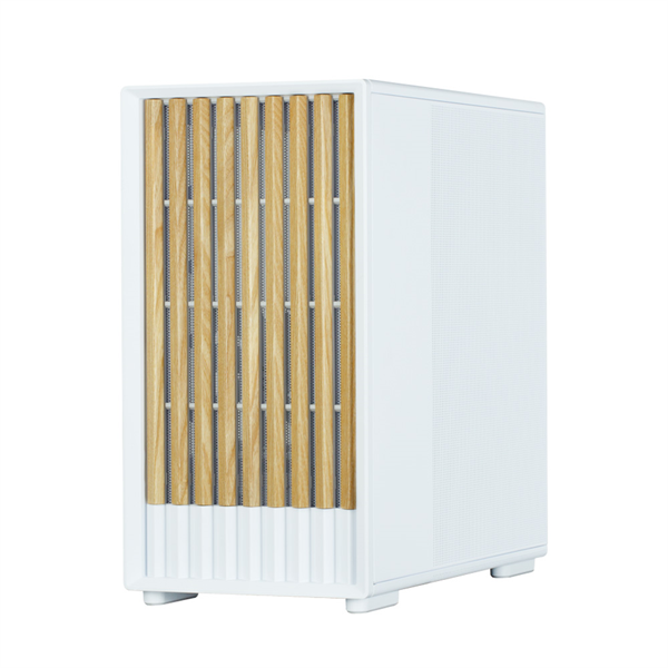 ZALMAN P10 NAMU, MATX, WHITE, WINDOW, FRONT COVER WALNUT, 2x3.5", 3x2.5", 1xUSB TYPE-C, 1xUSB3.0, FRONT 2x120mm, REAR 1x120mm ARGB (незначительное повреждение коробки) арт. P10 NAMU WHITE-NC1