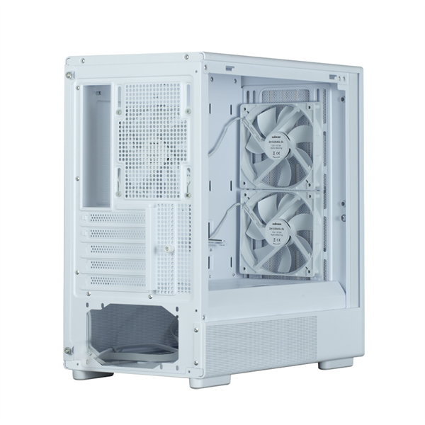 ZALMAN P10 NAMU, MATX, WHITE, WINDOW, FRONT COVER WALNUT, 2x3.5", 3x2.5", 1xUSB TYPE-C, 1xUSB3.0, FRONT 2x120mm, REAR 1x120mm ARGB (незначительное повреждение коробки) арт. P10 NAMU WHITE-NC1