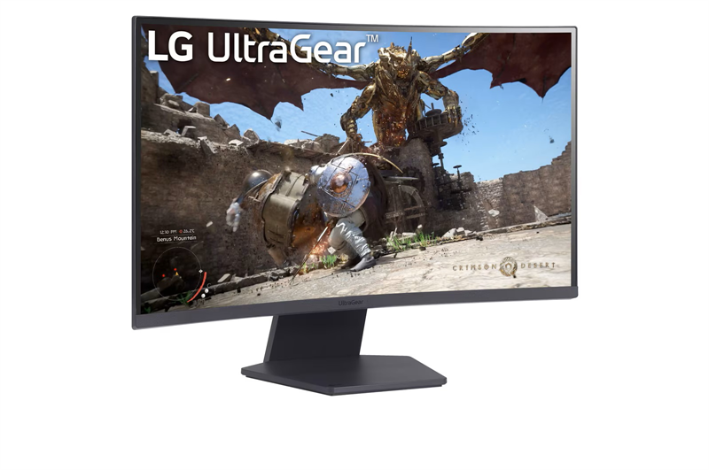 27 " LG 27GS60QC-B, VA, 2560x1440, 1ms , 300cd, 180Hz, HDMIx2+DP, Curved 1000R black, Ex (незначительное повреждение коробки) арт. 27GS60QC-B-NC1