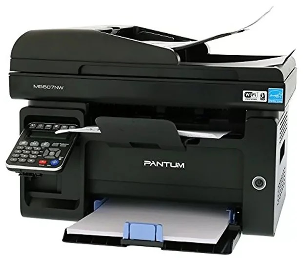 Pantum M6607NW, P/C/S/F (with handset), Mono laser, А4, 22 ppm (max 20000 p/mon), 600 MHz, 1200x1200 dpi, 256 MB RAM, ADF35, paper tray 150 pages, USB, LAN, WiFi, start. cartridg (после тестирования) арт. M6607NW-AFTER_DEMO